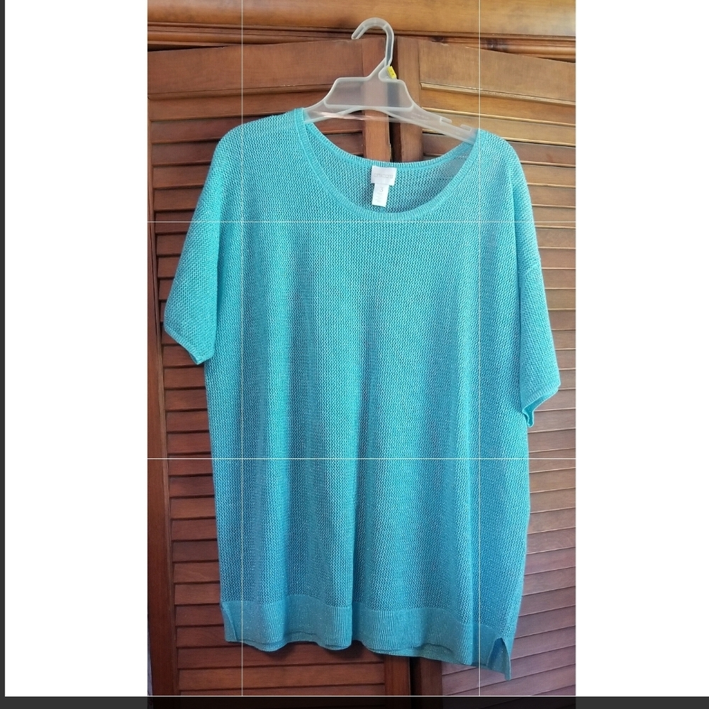 11. *NWOT* Teal Weave Plus Size Shirt